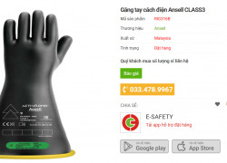 Găng tay cách điện Ansell CLASS3